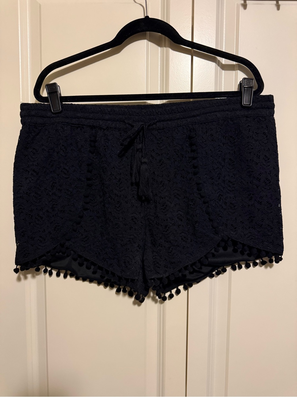 Primark Black Lace Pom-Trim Shorts